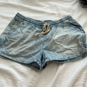 Aerie denim look drawstring shorts (not Jean shorts)